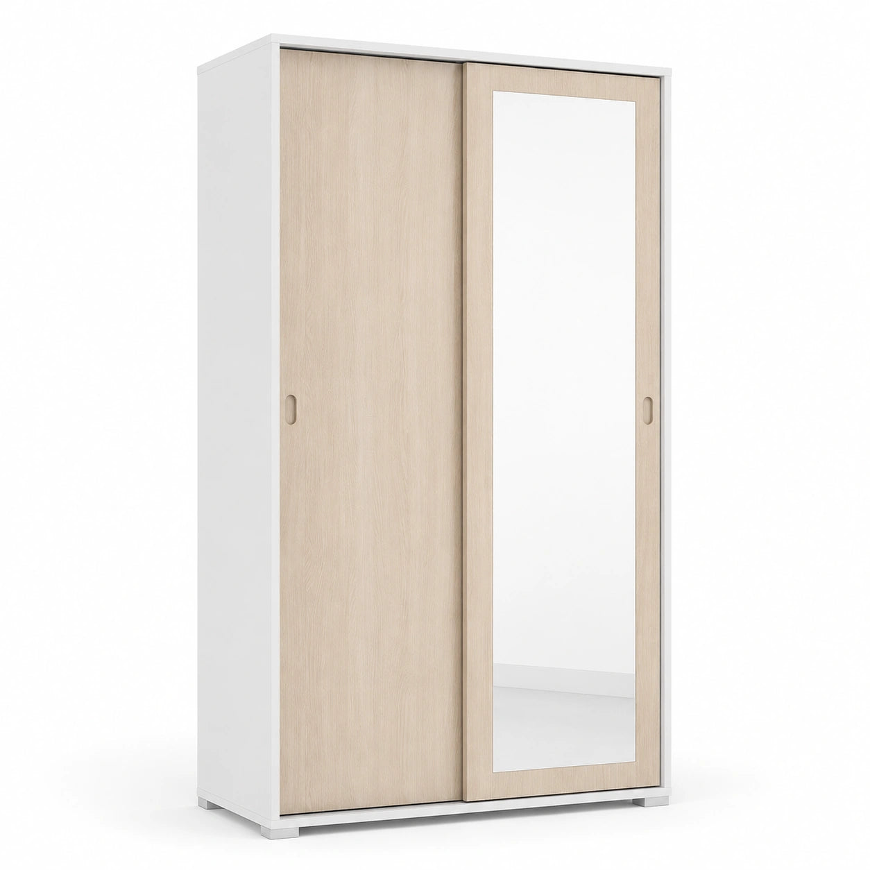 armoire-coulissante-multifonctionnelle-chene-et-blanc-avec-miroir-ogpnlb5742pc