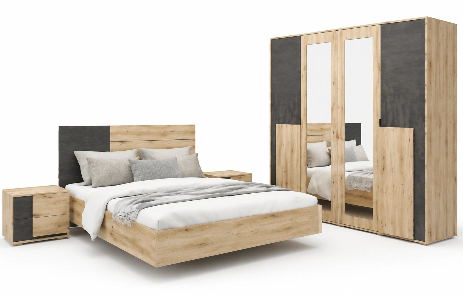 chambre-adulte-complete-avec-lit-160x200-chevets-commode-et-armoire-majukf5780hi